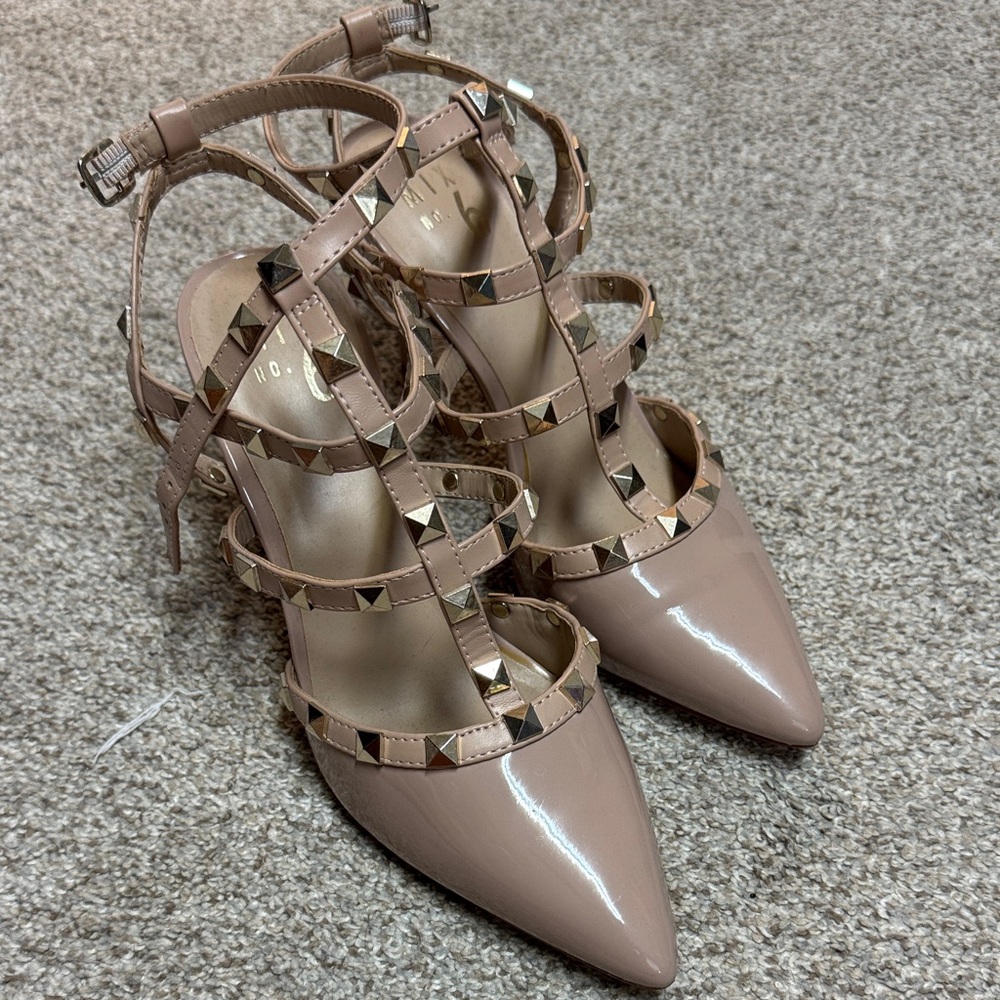 Mix No. 6 Nude Studded Heels